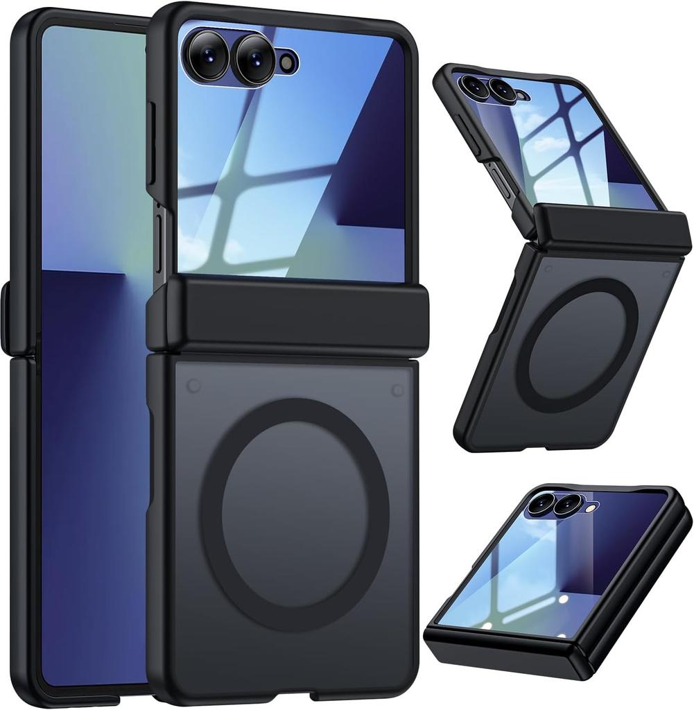 case for Samsung Z FLIP 7 Matte skin texture semi transparent protective case magnetic full coverage Wireless Charging plain