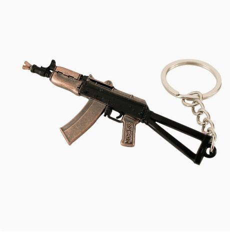 Miniature Alloy Rifle Keychain Pendant Detailed Model Key Ring Metal Gun Shape Accessory for Bags and Keys
