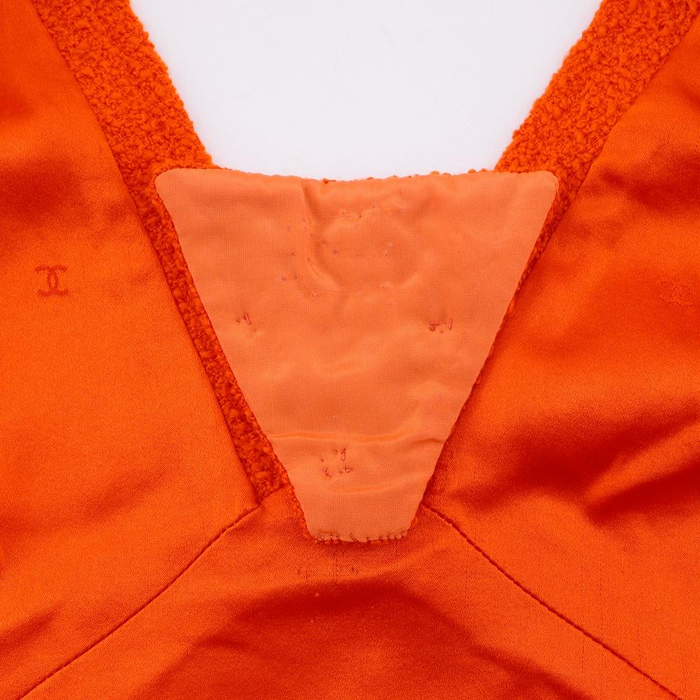 CHANEL Dresses and jackets setup P05827V04371 95P Orange tweed Women Used