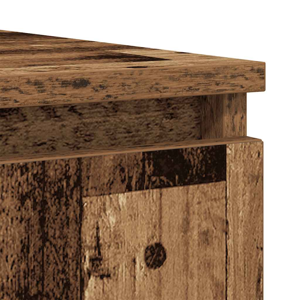 Sideboard with Drawers Rustic Wood Look 100.5 x 35 x 98.5 cm