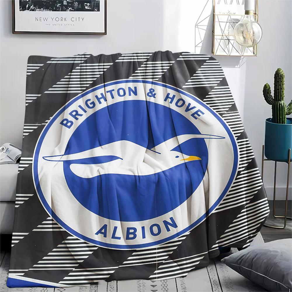 1pz Coperta in Flanella con Fantasia Brighton & Hove Albion Adatta a Tutte le Stagioni per Arredamento Casa Calore e Comfort Regali Regalo Festivo