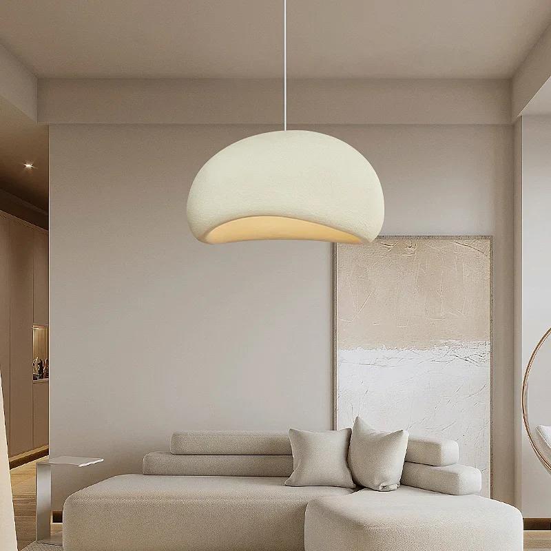 Nordic Wabi Sabi LED Chandelier Minimalist Dining Room Living Room Bedroom Bar Designer Homestay E27 Decorate Loft Hanging Light