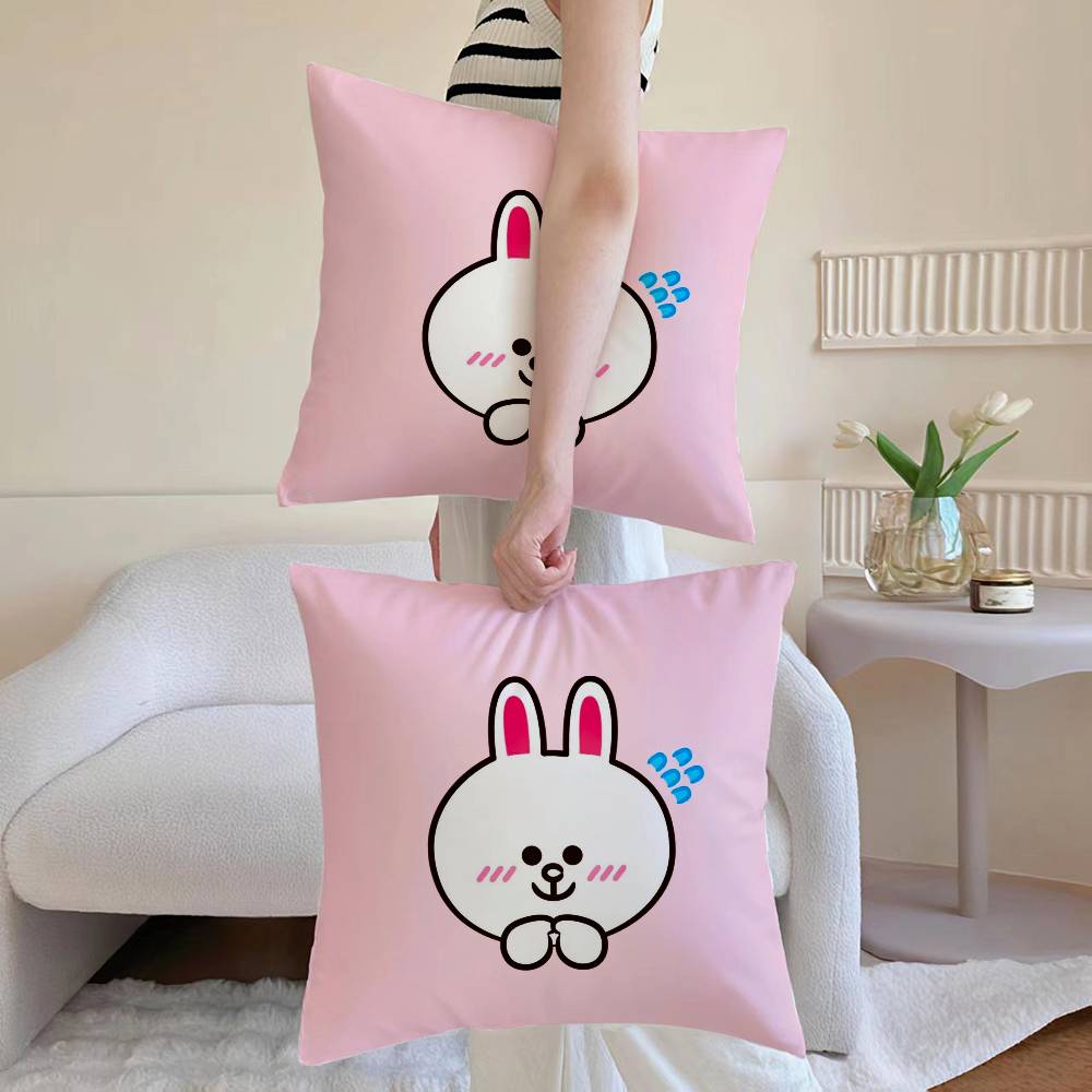 Cute little bear pillowcase living room sofa chair cushion cover home room decoration without pillow core
