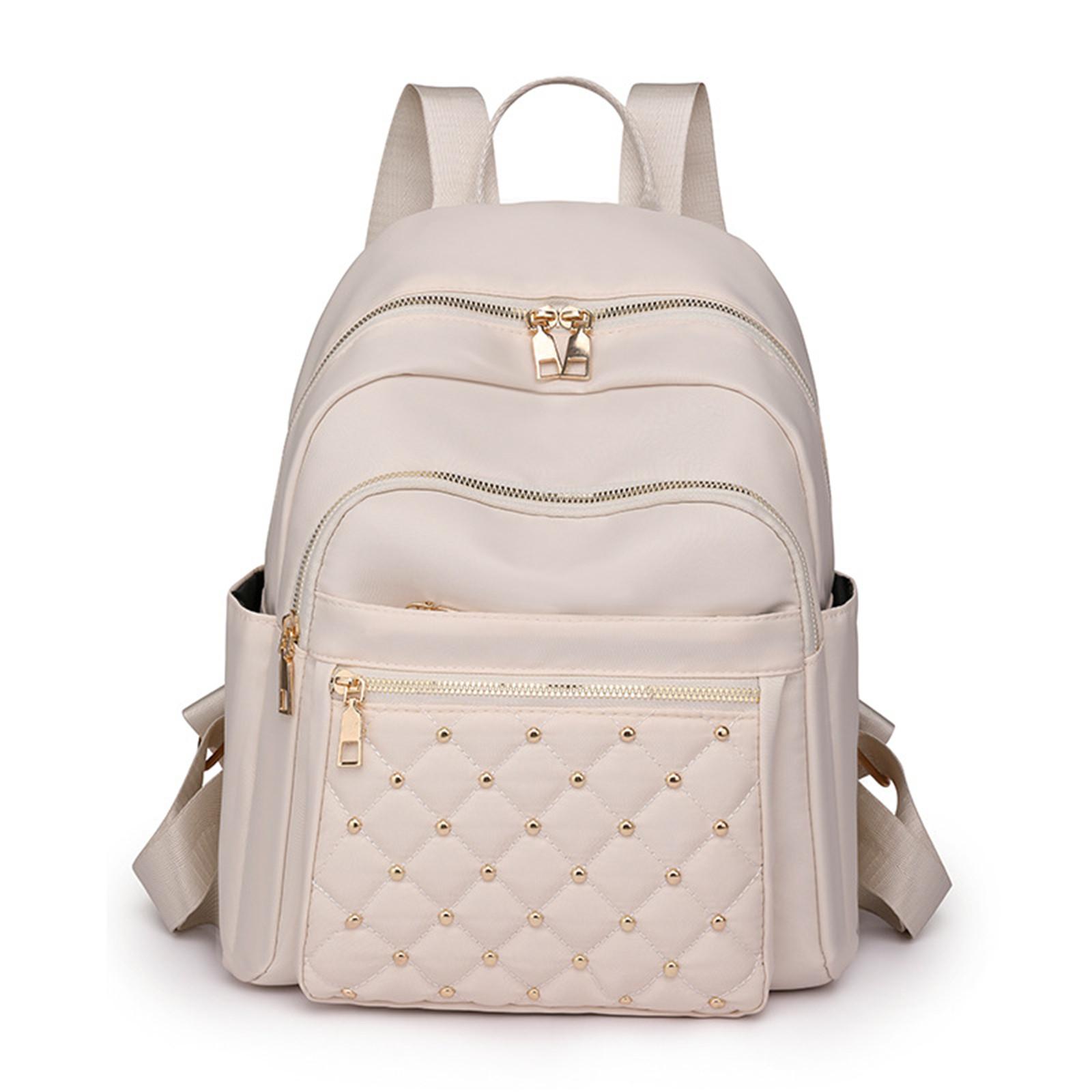 

Женский рюкзак с защитой от кражи для студентов и девочек, школьный рюкзак для отдыха на природе, с несколькими карманами, повседневные дорожные сумки для хранения вещей белый