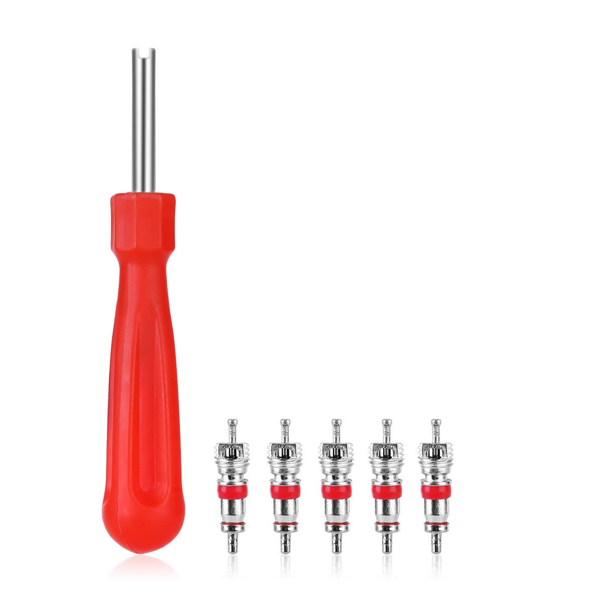 

VORCOOL Tire Valve Core 5 Отвертка для защиты от насекомых 1 Ключ для защиты от насекомых Отвертка для защиты от насекомых Клапан для мотоциклетных шин