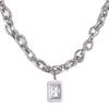 Cool Style Ice Sugar Gem Sweater Necklace High-End Sweater Chain Titanium Hip-Hop Clavicle Chain for Men Women