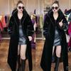 Temperament Women's Imitation Fur Leopard Print Coat Winter Furry Coat Large Size Imitation Cross Mink Coat Tide