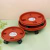 Universal-Blumentopfräder, rundes Tablett aus Kunststoff, robustes Blumentopf-Basisgestell, beweglicher rollender Topfpflanzenständer mit Rollen