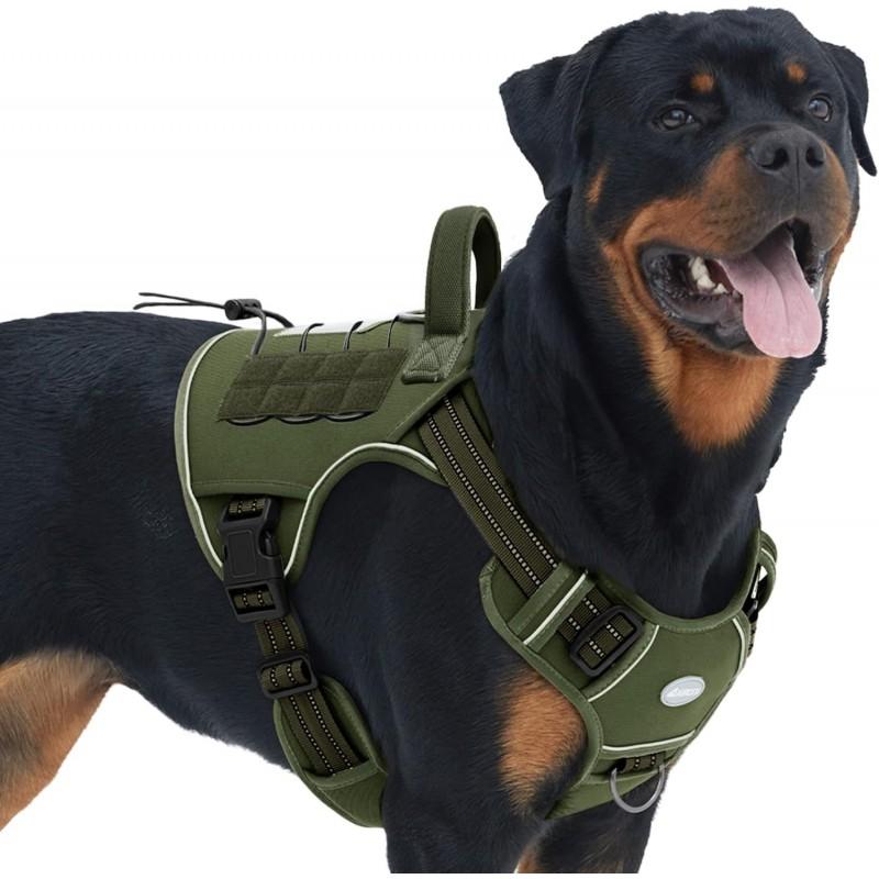 Adjustable Tactical Dog Harness With Handle Large Medium Dogs Outdoor Walking Leash Vest