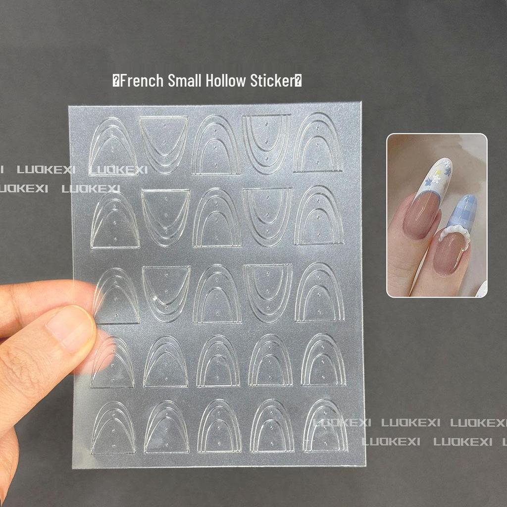 Autocollants Transparents Creux pour Nail Art: Étoiles, Rayons, Papillons, Cœurs, Colle à Patte, Pochoirs de Peinture en Spray