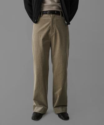 Baulopeulodeogteu Semi-Flare Corduroy Pants [Beige]