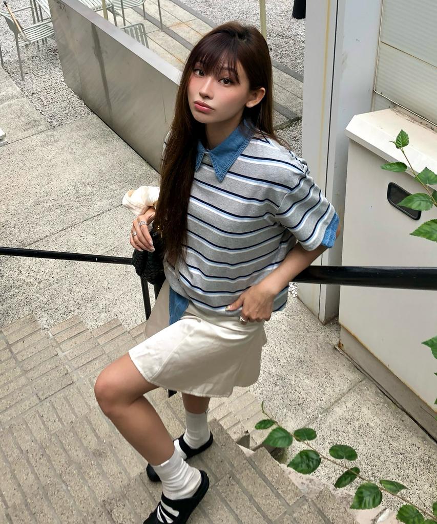 Lugkaeseuteu Jen Stripe T-Shirt / Jen Stripe T-Shirt_5Colors