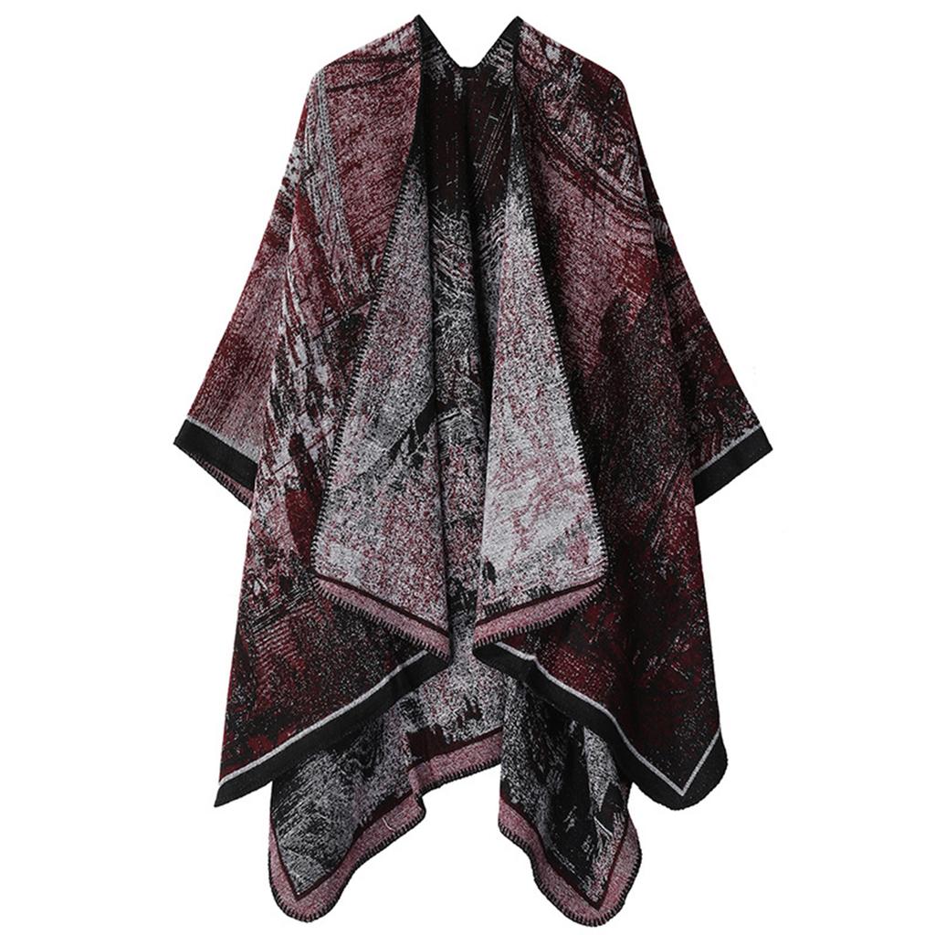 Ladies' Fashionable Knitted Shawl, High-end Travel Wear, Imitation Cashmere Cloak