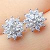 New  Plated Stud Earrings Zircon High Quality For Women'S Wedding Jewelry Accessories Party Gift