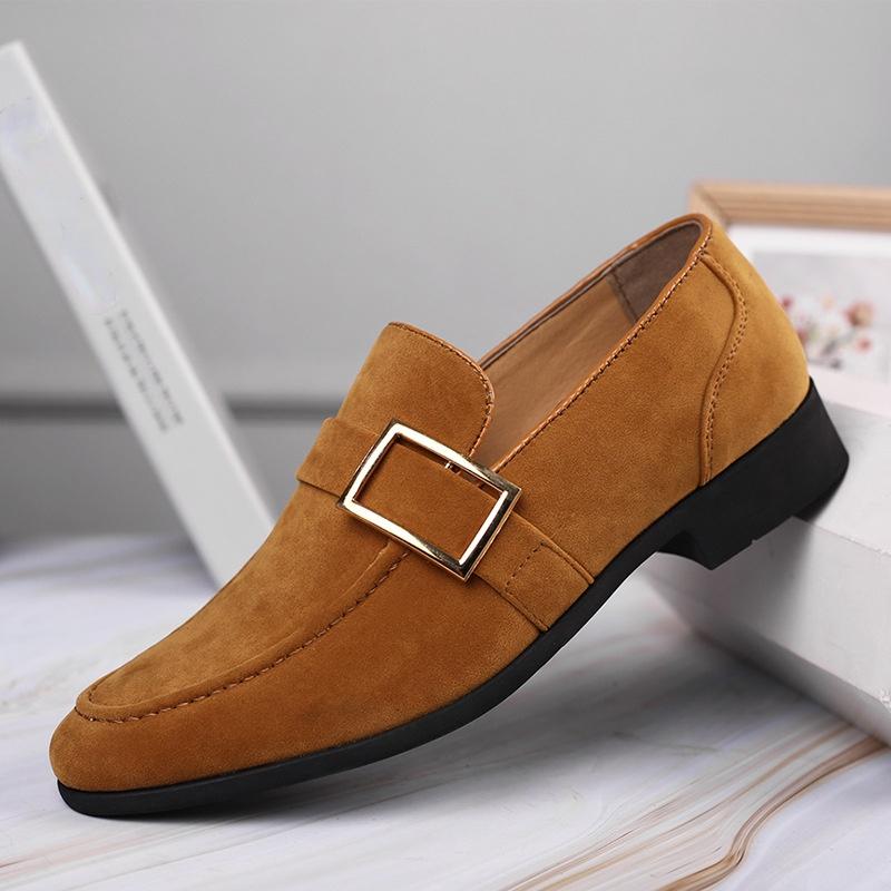 Fashion Luxury Classic Slip-On Male Shoes Walking Loafers Suede Leather Comfortable Mens Moccasins Casual Shoes Top Quality Nubuck Shoes