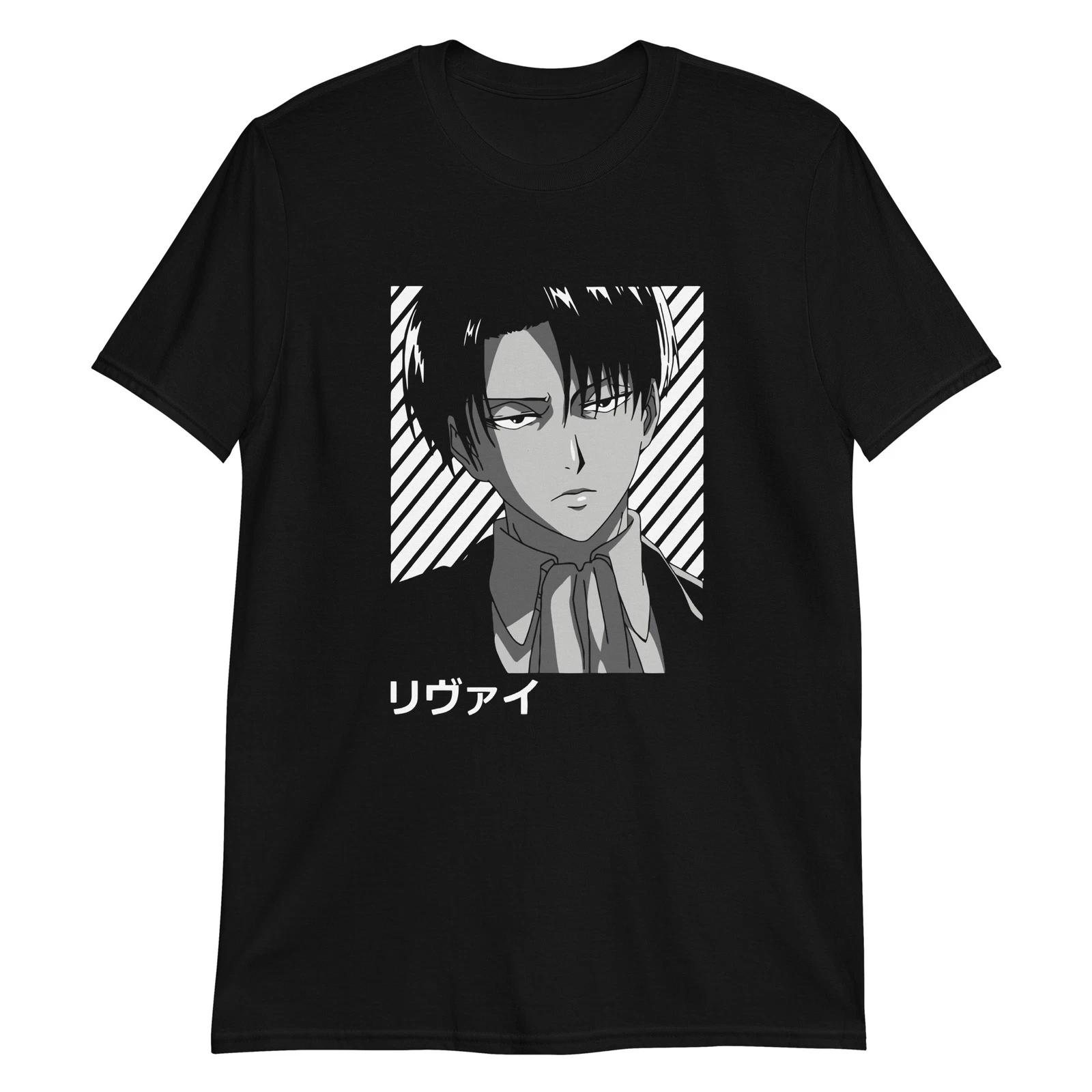 Унисекс Футболка Леви Аккерман, Атака Титанов аниме комикс япония тв сериал 4XL