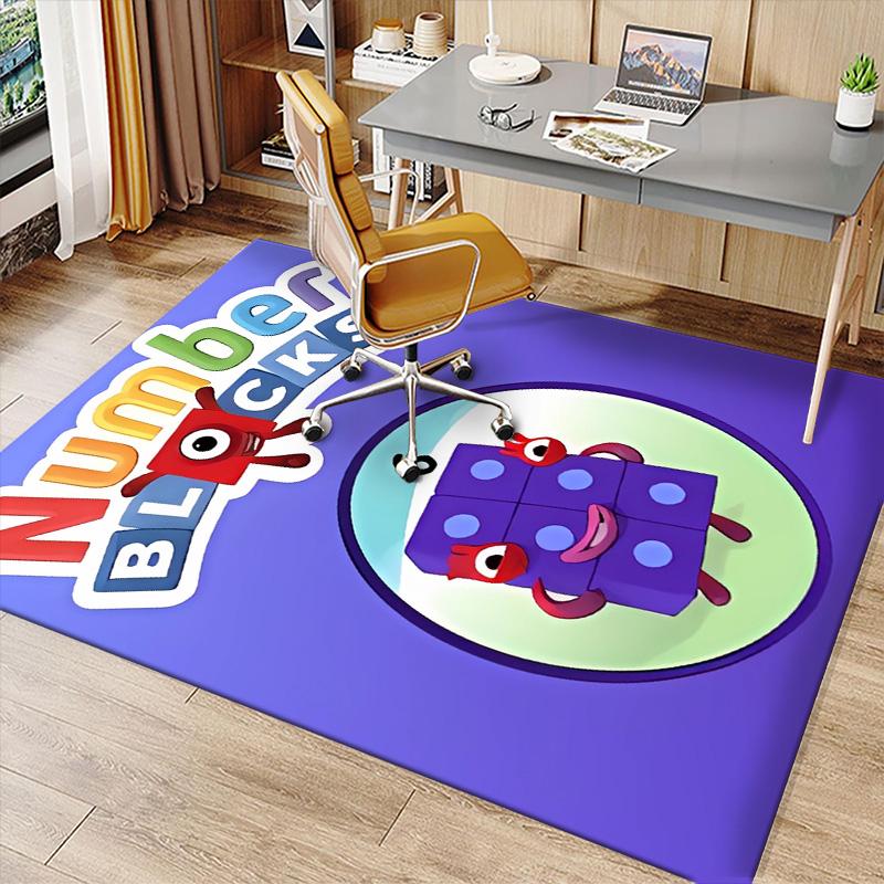 Numberblocks1 Printed Absorbent Washable Carpet, Non-Slip Bathroom Mats, Kitchen Rugs, Yoga Mat,Living Room Entrance, Camping Picnic Rugs