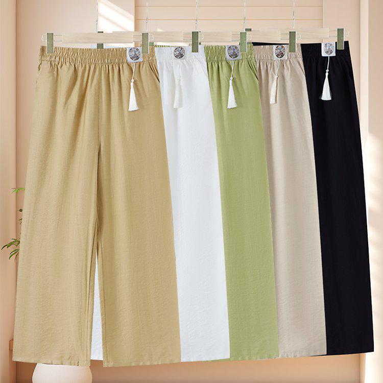 

Stretchy Waist Plus Size Casual Pants for Middle-Aged & Elderly Women - Multiple Colors 4XL