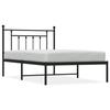 VidaXL Cadre de lit métal avec tête de lit noir 107x203 cm 353533