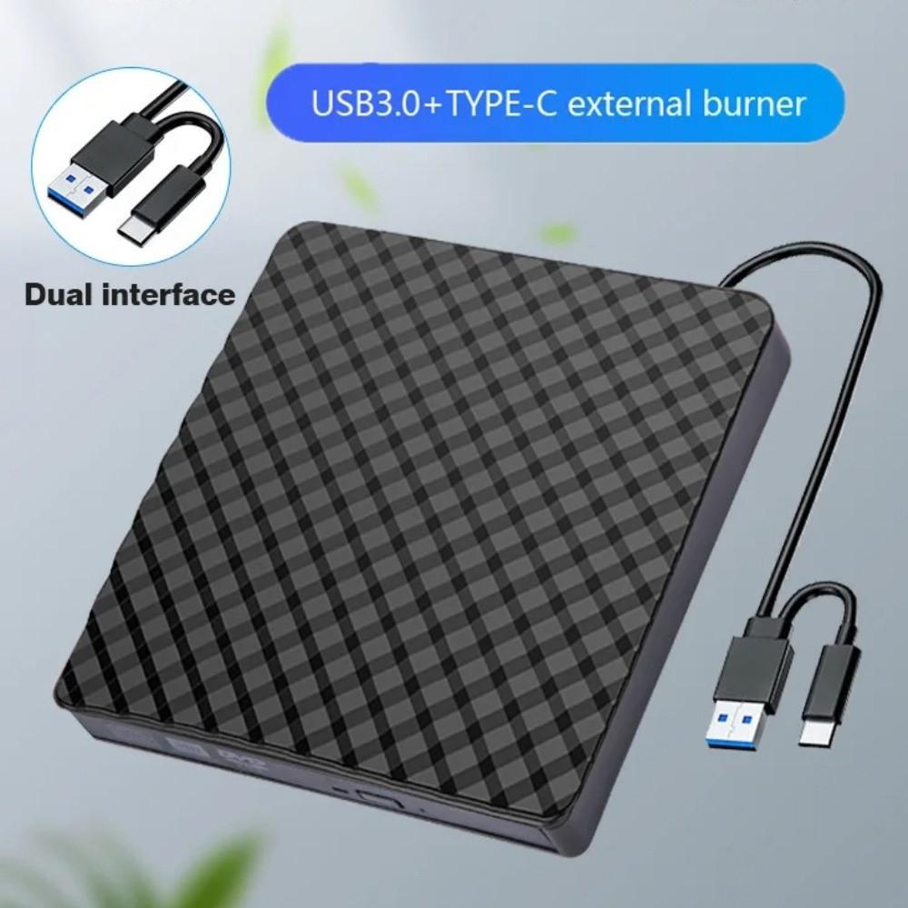 Type-c 2 In 1 External DVD Writer USB3.0 External DVD Drive DVD Burner Drive  Laptop