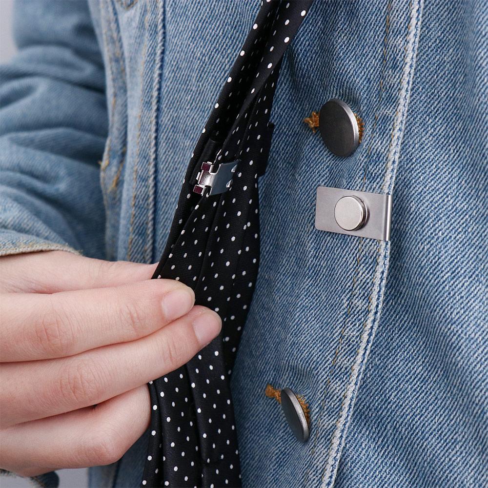 Adsorption Tie Clip Clasp Clip Necktie Bar Clasp Invisible Magnet Tie Clip Men Necktie Buckle