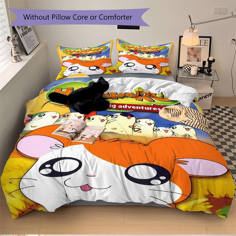 3pcs Hamtaro Bedding Set. Soft and Comfortable with No Core Included (1x Duvet Cover + 2x Pillow Covers) yy251031082