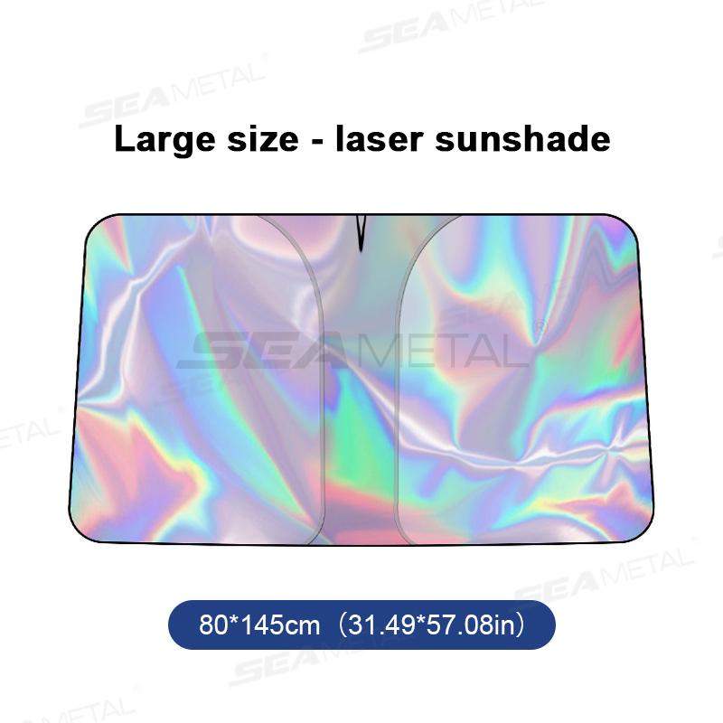 SEAMETAL Car Windshield Curtains UV-Reflective Laser Layer Sun Shade Windscreen Sun Protection Cover Cooling Heat Shield Curtain