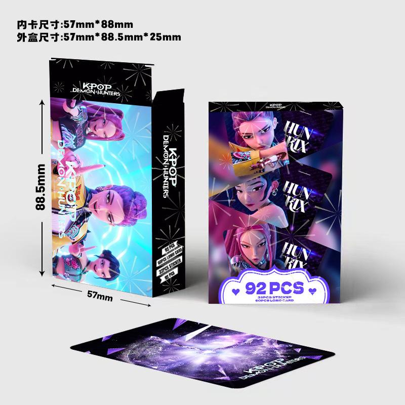 92 Monster Hunter Squad Small Cards K-POP Monster Hunter Squad Double Sided Small Cards Boxed with LOMO Cards