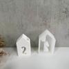 Hausförmige Halterformen, Haus Kerzenhalterformen für Kerzenhalter Gipsdekorationen Weihnachtsgeschenk X3UC