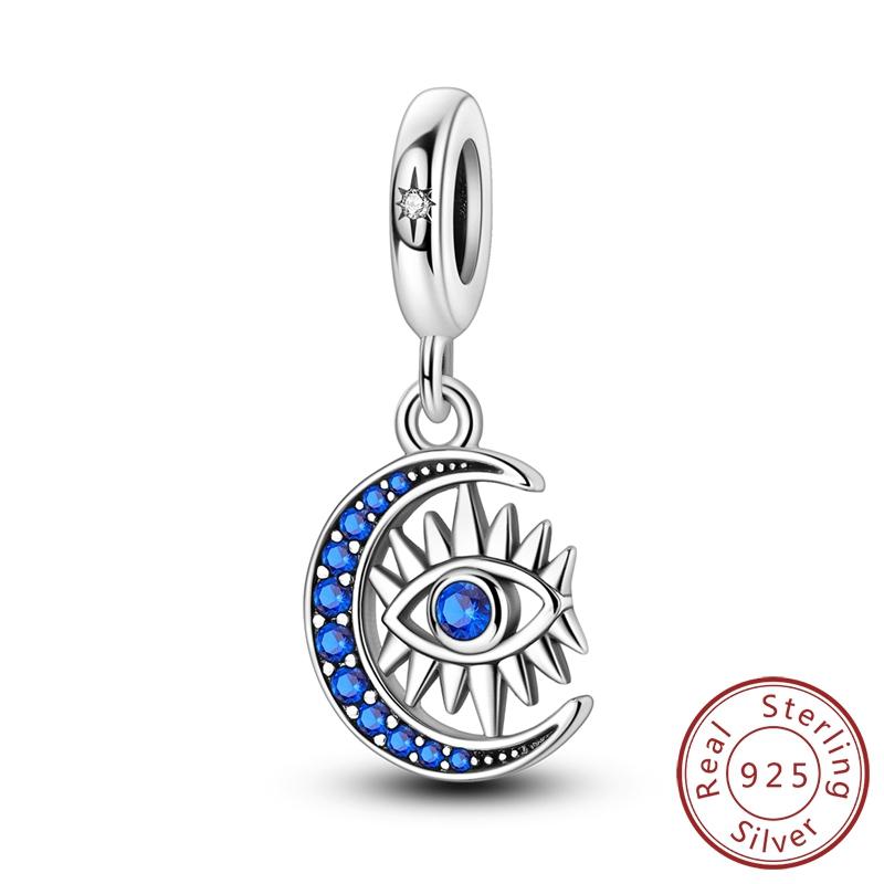 Silve Decorative Charms Bead Elements Rotating Eye Praying Hands Jesus Cross Charm Decorations For Authentic Bracelet Style Pendant Piece Woman