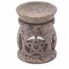 Soapstone Oil Burner 8cm Three Moon Pentagon
