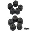 10Pcs R134a A/C Cap Sealing Cap 5Pcs High Pressure 5Pcs Low Pressure Black 16mm Cap Car A/c Replacement Accessories Black Durabl