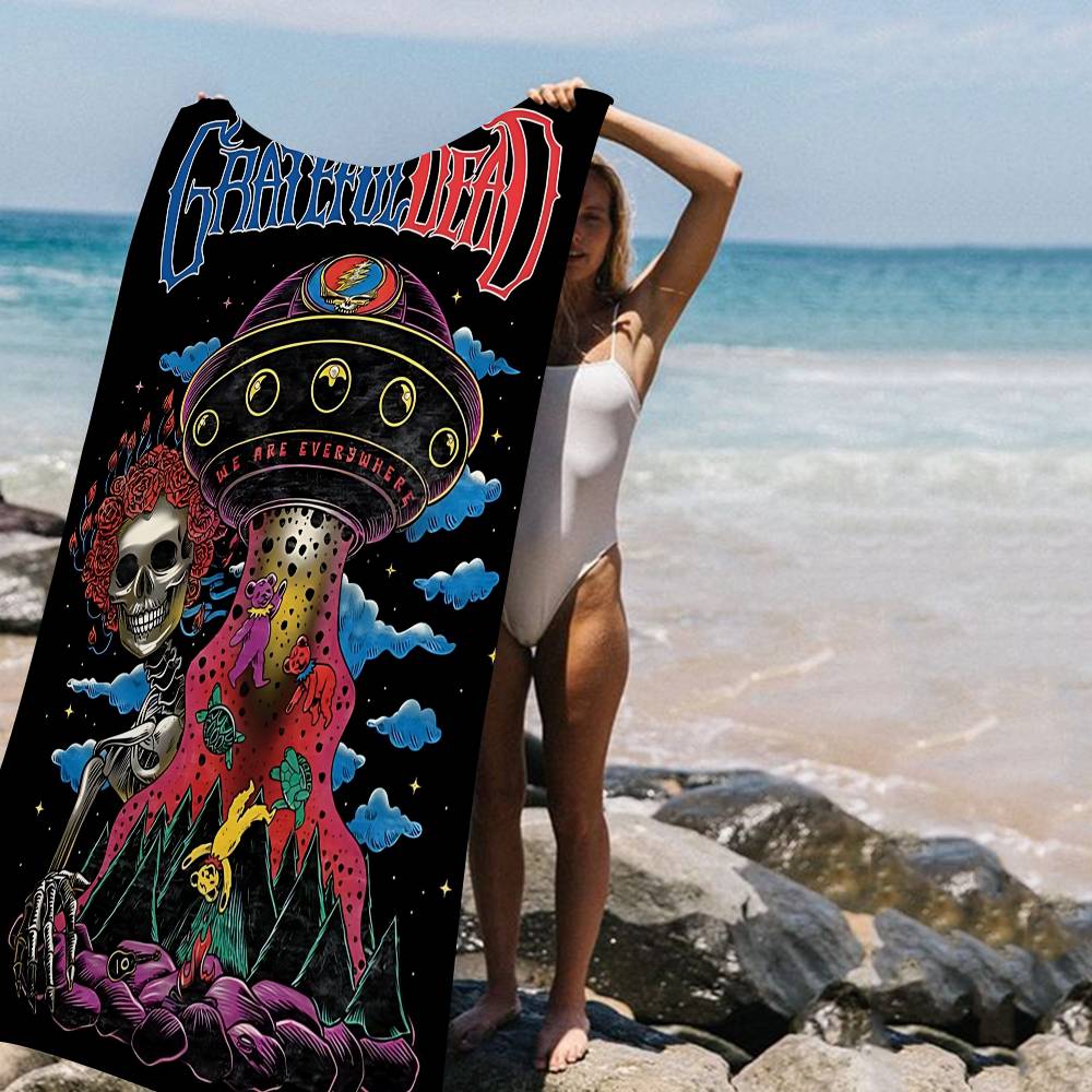 G-Grateful D-Dead Band Große Mikrofaser Strandtücher Schnelltrocknendes Handtuch Sand Strandtücher Poolhandtuch Für Reisen Schwimmbad Yoga