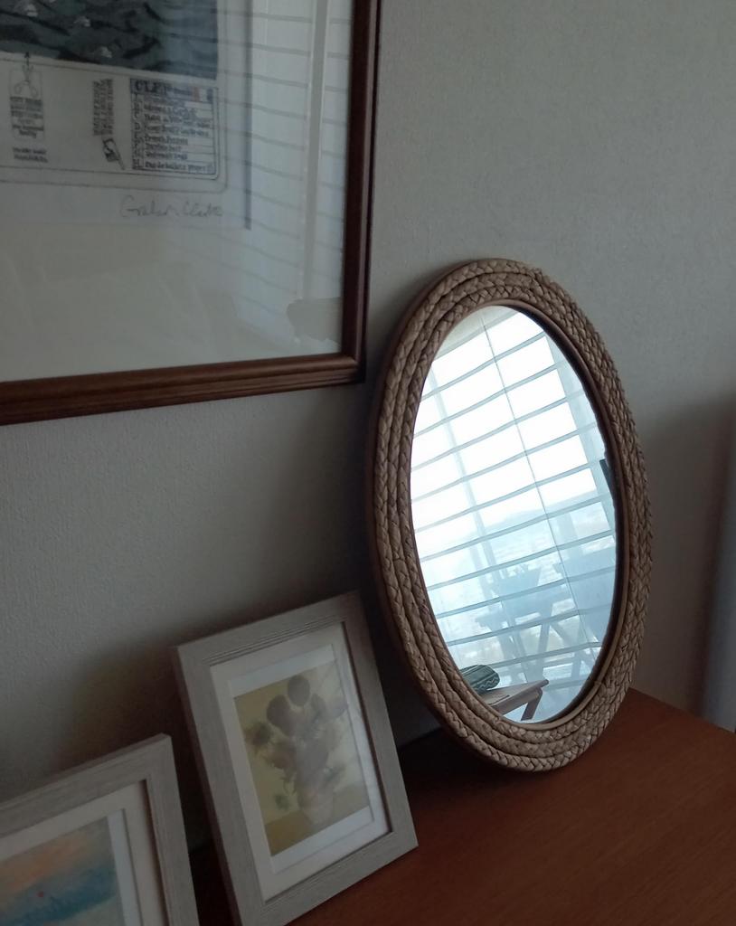 Habiter Mirror Hyacinth Oval Mirror W37 X X H47cm D1.5 HX-104-NA