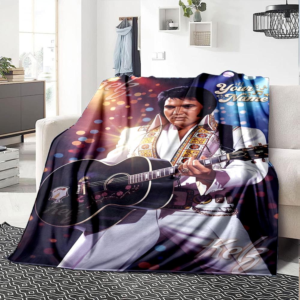 Elvis Presley Personalisierte Textdecke Leichte Anpassbare Decke Langlebiger Komfort Überwurf Für Bett Wohnzimmer Heimdekoration Büro