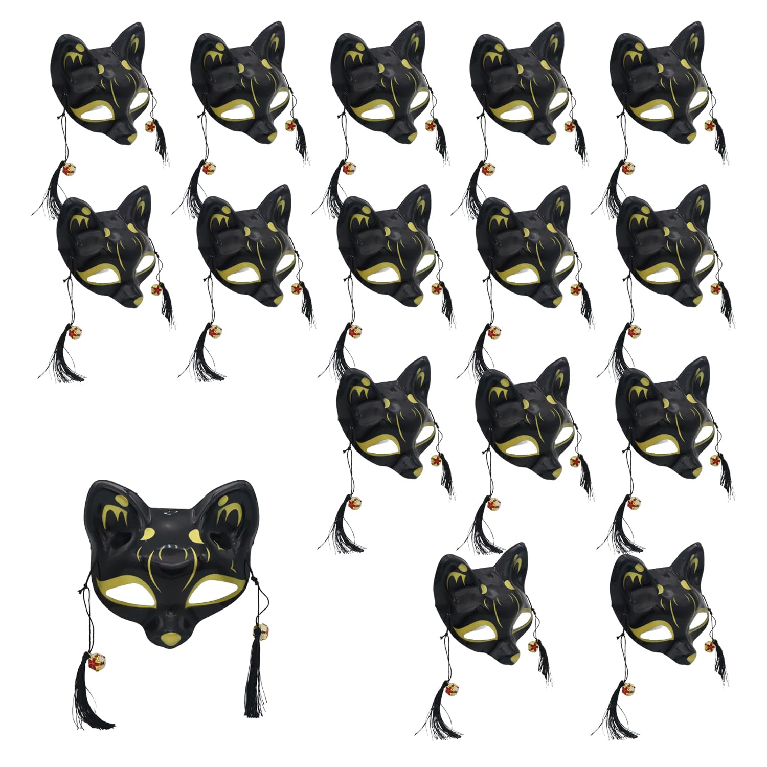 

Castle Enterprises Fox Masks Set of 16 Street and (Black) [Japanese Souvenirs, Festivals, Events, Children s Parties, Stalls, Fairs]