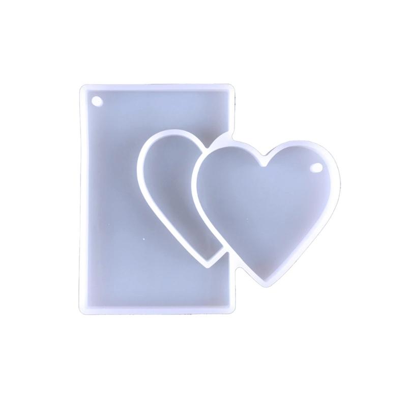 Heart Silicone Resin Mold,Valentines Epoxy Casting Mold for DIY Crafts Pendant Jewelry Making Keychain Silicone Mold
