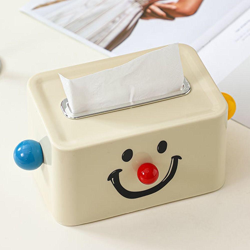 Creative Clown Tissue Box Durable Plastic Clown Face Tissue Case Cover Sturdy Decorative Paper Holder Bathroom