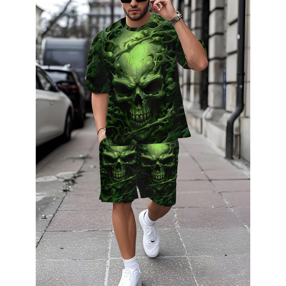 Men's Short-sleeved Shorts Set Casual Fashion Simple Sports Suit Breathable Unisex Sports Clothing
