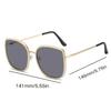 Trendy Women's Fashion GlassesStylish Oversized Rectangular Frame Dark Lenses for Sun Protection