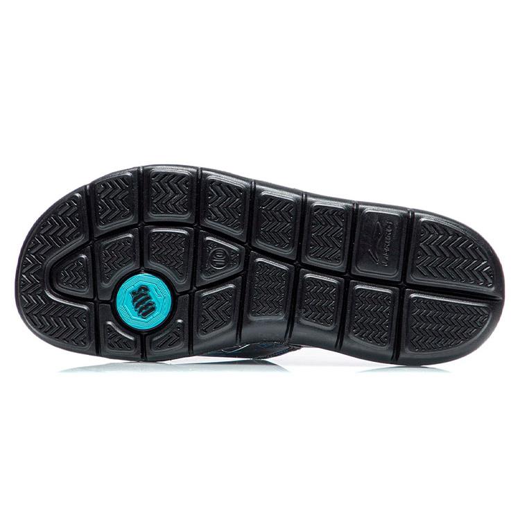 Li Ning Badfive Quiet Abrasion Resistant Slide Slippers Men's Black Blue ABTR007-4