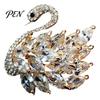 Sparkling Swan Brooch for Women, Rhinestone Decorative Lapel Shape Pin, Animal Shaped Jewelry Suits Coats Sweaters Sweater Decoration