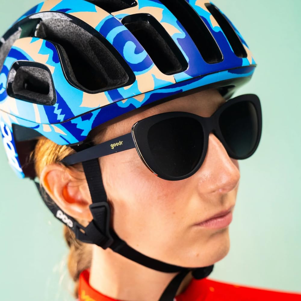 Lunettes de soleil Goodr Série Verres polarisés légers Protection UV Verres polarisés colorés Verres miroirs Course à pied Sports Pêche Randonnée Marathon Camping