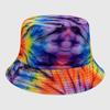 Neutral Summer Tie Dye Printed Fisherman Hat Outdoor Breathable Hat Sunshade