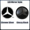 C200 E200 For Mercedes Benz For Mercedes Benz OE LED Mirror Emblem Light Car Silver And Black Front Grille Illuminated Logo Star