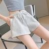 Elastic High-waisted Drawstring Casual Sports Shorts Women's Summer New Retro Loose Outer Wear Wide-leg Pants Hot Pants