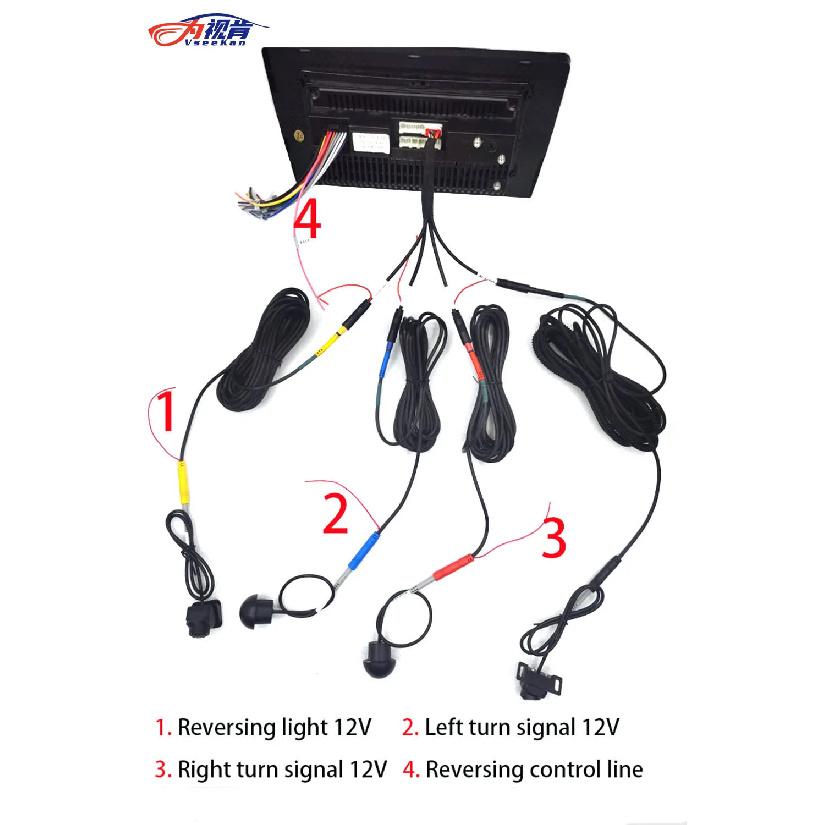 360° Panoramic Camera 1080P HD Rear / Front / Left / Right 360 Panoramic Accessories for Car Android Radio Multimedia 720P/1080P