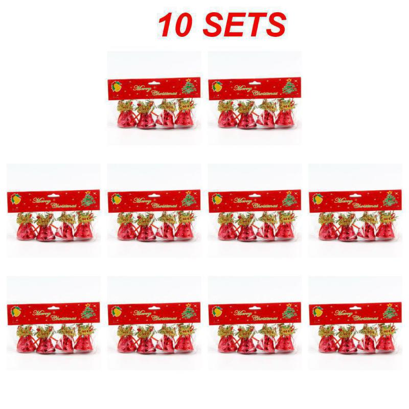 5/10SETS Christmas Mini Electroplated Bell Pendant Exquisite High Quality Christmas Tree Decorations Holiday Bell Decoration