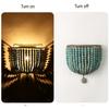 European-Style Retro Wooden Bead Wall Lamp E27/E26 Bedroom Bedside Loft Corridor Porch Cafe Lighting Wall Lamp