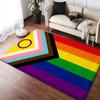 LGBT Rainbow Pride LGBTQ Floor Mat Soft Thickened Absorbent Non-Slip Bedroom Living Room Door Mat Home Decor Flannel Rugs